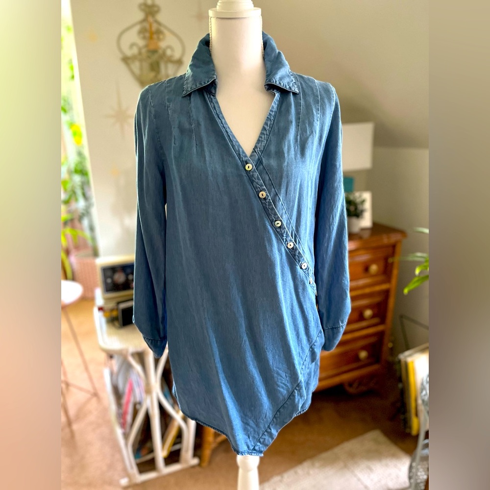 Soft Surroundings chambray top